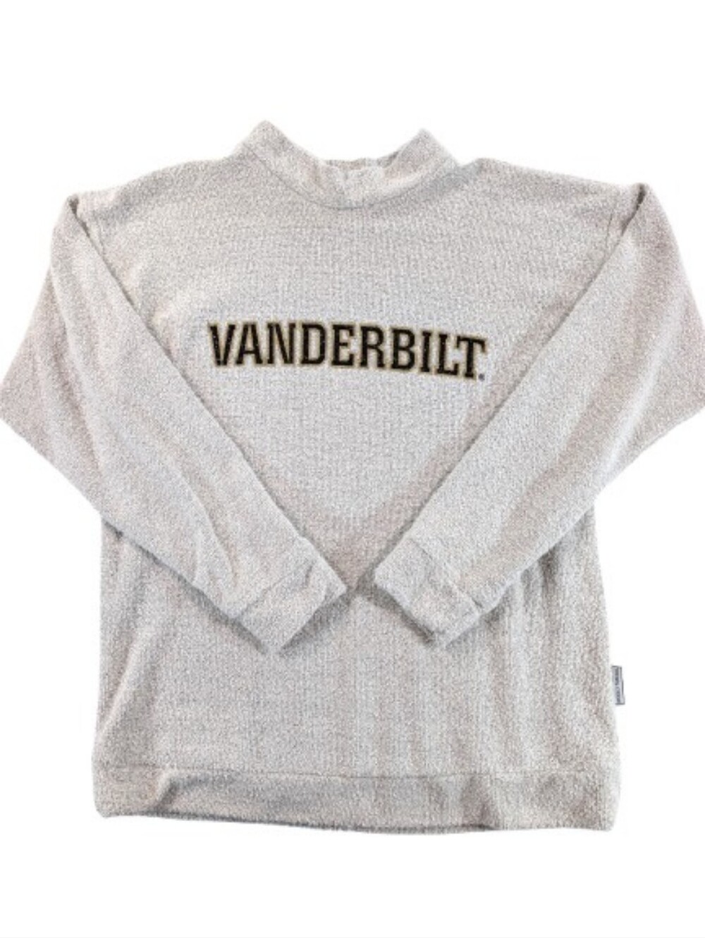 Vtg Vanderbilt Woolly Threads‎ Terry Mock Neck Pullover Sweatshirt Medium USA